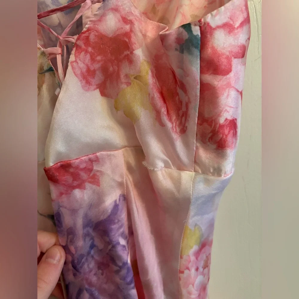 For Love and Lemons Lisa Pink Maxi Dress SMALL - Picture 7 of 12